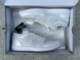 Authentic Air Jordan 1 Low GS Phantom/Football Grey/White