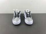 Authentic Air Jordan 1 Low Silver/Black/White