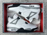 Authentic Air Jordan 4 White Cement 2025