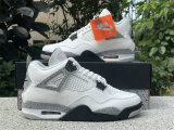 Authentic Air Jordan 4 White Cement 2025