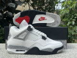 Authentic Air Jordan 4 White Cement 2025