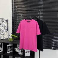 Gucci Short Round Collar T-shirt XS-L Rose Red (676)
