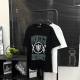 Gucci Short Round Collar T-shirt XS-L Black (659)