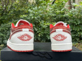 Authentic Air Jordan 1 Low WMNS White/Red Cracks