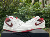 Authentic Air Jordan 1 Low WMNS White/Red Cracks