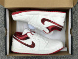 Authentic Air Jordan 1 Low WMNS White/Red Cracks