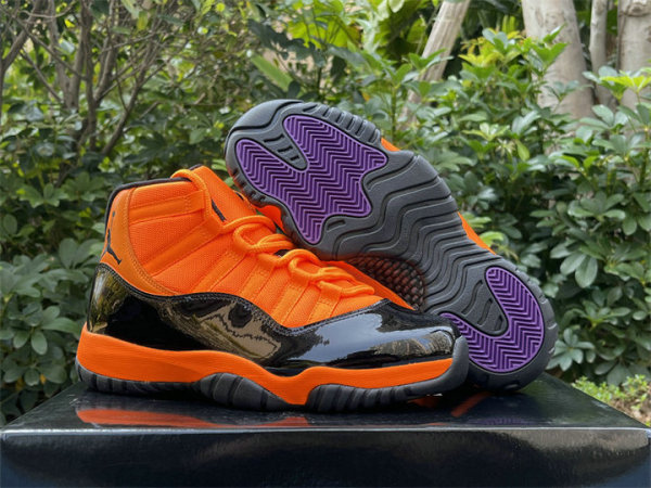 Perfect Air Jordan 11 Orange/Black/Purple