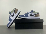 Authentic Air Jordan 1 Low GS Blue/Brwon/Black/White