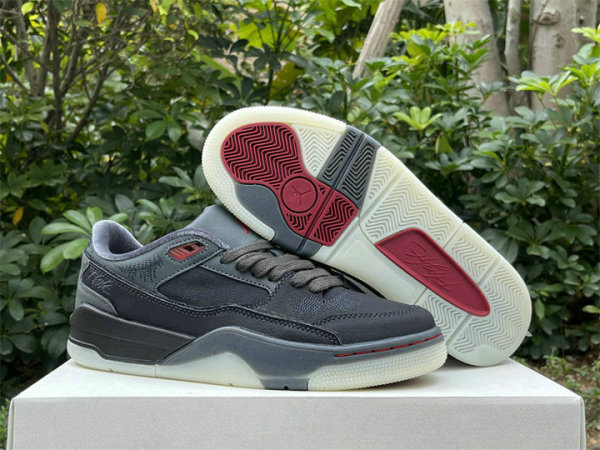 Authentic Who Decides War x Jordan Flight Court Black/Varsity Red
