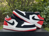 Authentic Air Jordan 1 Low “Black Toe”