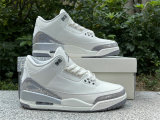 Authentic Air Jordan 3 “Sail/Metallic Silver”