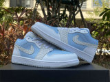 Authentic Air Jordan 1 Low GS Blue/White