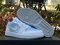 Authentic Air Jordan 1 Low GS Blue/White