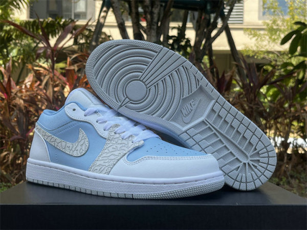 Authentic Air Jordan 1 Low GS Blue/White