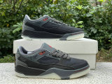 Authentic Who Decides War x Jordan Flight Court Black/Varsity Red