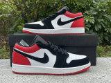 Authentic Air Jordan 1 Low “Black Toe”