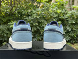 Authentic Air Jordan 1 Low Denim Blue/White