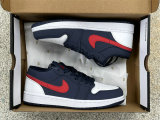 Authentic Air Jordan 1 Low Midnight Navy/University Red/White