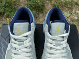 Authentic Air Jordan 1 Low Denim Blue/White