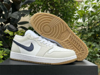 Authentic Air Jordan 1 Low GS Midnight Blue/White