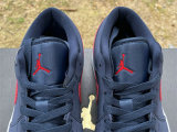 Authentic Air Jordan 1 Low Midnight Navy/University Red/White