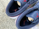 Authentic Air Jordan 1 Low Midnight Navy/University Red/White