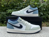 Authentic Air Jordan 1 Low Denim Blue/White