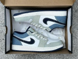 Authentic Air Jordan 1 Low Denim Blue/White