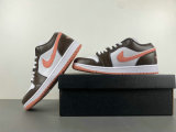 Authentic Air Jordan 1 Low Orange powder/White/Brown