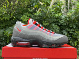 Authentic Nike Air Max 95 White/Solar Red/Granite