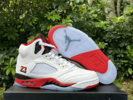 Authentic Air Jordan 5 Fire Red “Black Tongue”