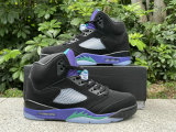 Authentic Air Jordan 5 Black Grape