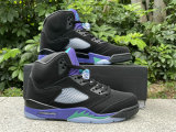 Authentic Air Jordan 5 Black Grape