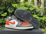 Authentic Air Jordan 1 Low GS Black/White/Orange