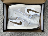 Authentic Air Jordan 1 Low Blanc/White/Brown