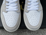 Authentic Air Jordan 1 Low Blanc/White/Brown