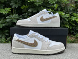 Authentic Air Jordan 1 Low Blanc/White/Brown