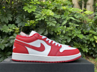 Authentic Air Jordan 1 Low GS Red/White