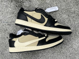 Authentic Air Jordan 1 Low GS Beige/Black