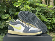 Authentic Air Jordan 1 Low Luminous Gree/Sail