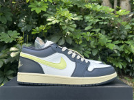 Authentic Air Jordan 1 Low GS Luminous Gree/Sail