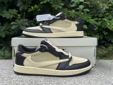 Authentic Air Jordan 1 Low GS Beige/Black