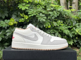 Authentic Air Jordan 1 Low Gree/Sail/Grey/Red