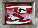 Authentic Travis Scott x Air Jordan 1 Low Red/White/Black