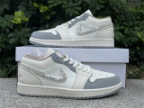 Authentic Air Jordan 1 Low “Sail/Soft Pearl”