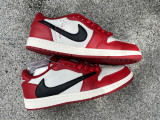 Authentic Travis Scott x Air Jordan 1 Low Red/White/Black