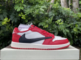 Authentic Travis Scott x Air Jordan 1 Low Red/White/Black