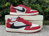 Authentic Travis Scott x Air Jordan 1 Low Red/White/Black