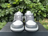 Authentic Air Jordan 1 Low Grey/White