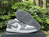 Authentic Air Jordan 1 Low GS Grey/White